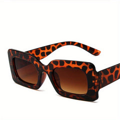 Y2K Rectangle Sunglasses Minimalist Block Glasses Outdoor Eyewear UV400