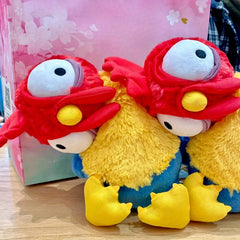 Adorable Rooster Plush Toy with Overalls for Kids