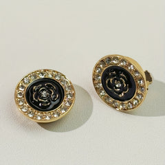 2pcs Rose Shirt Button Decoration Set Unisex Flutter Buttons