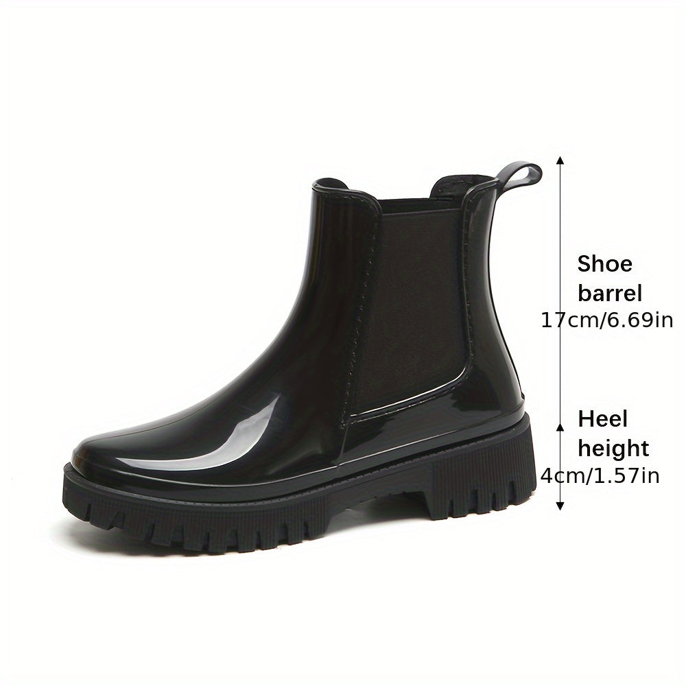 Women's Thick Bottom Waterproof Rain Boots, Slip-resistant