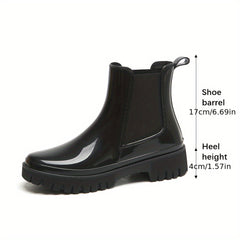 Women's Thick Bottom Waterproof Rain Boots, Slip-resistant