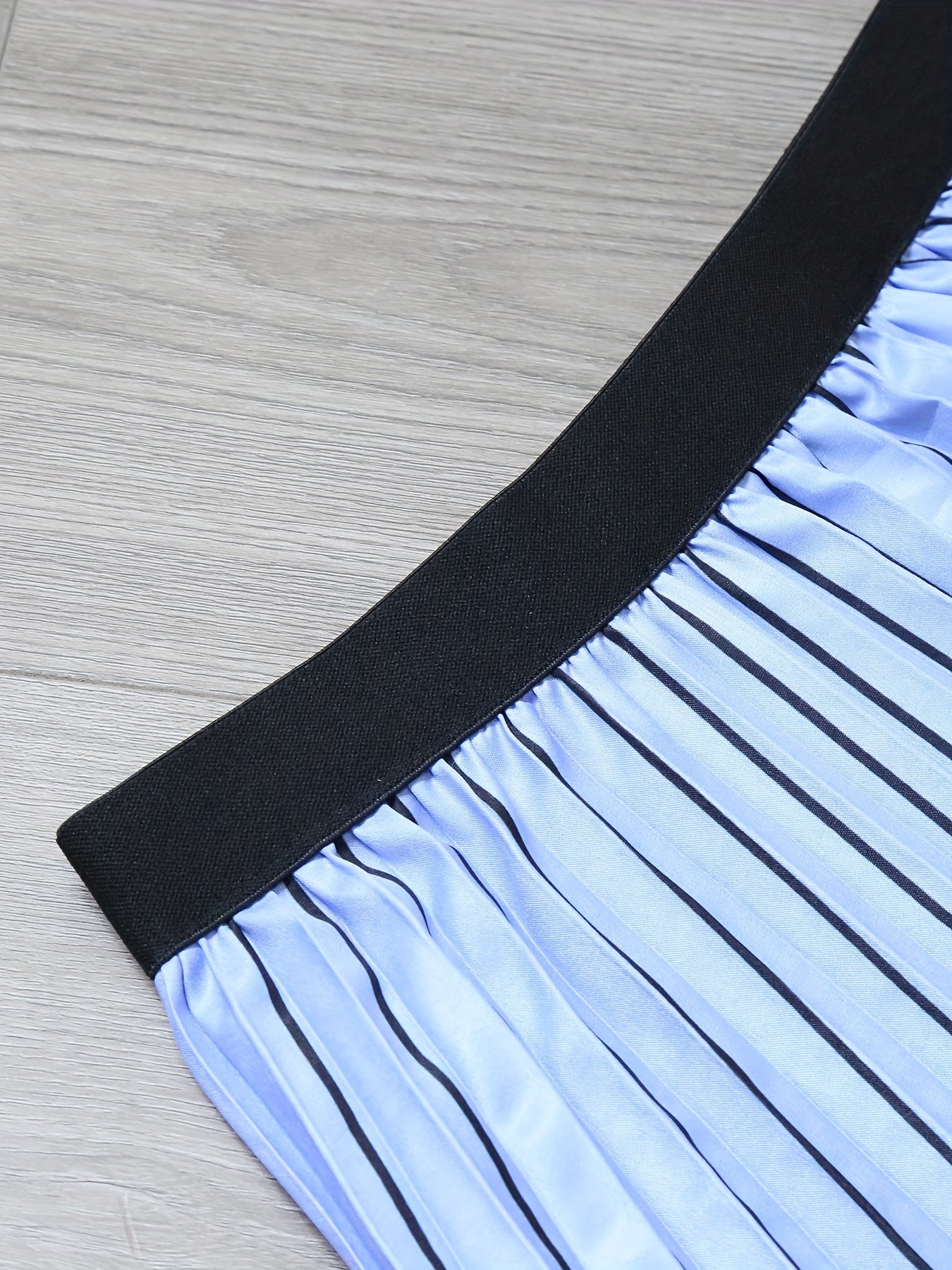 Block Pleated Skirt Beach Vacation Casual Skirt Women's Clothing
