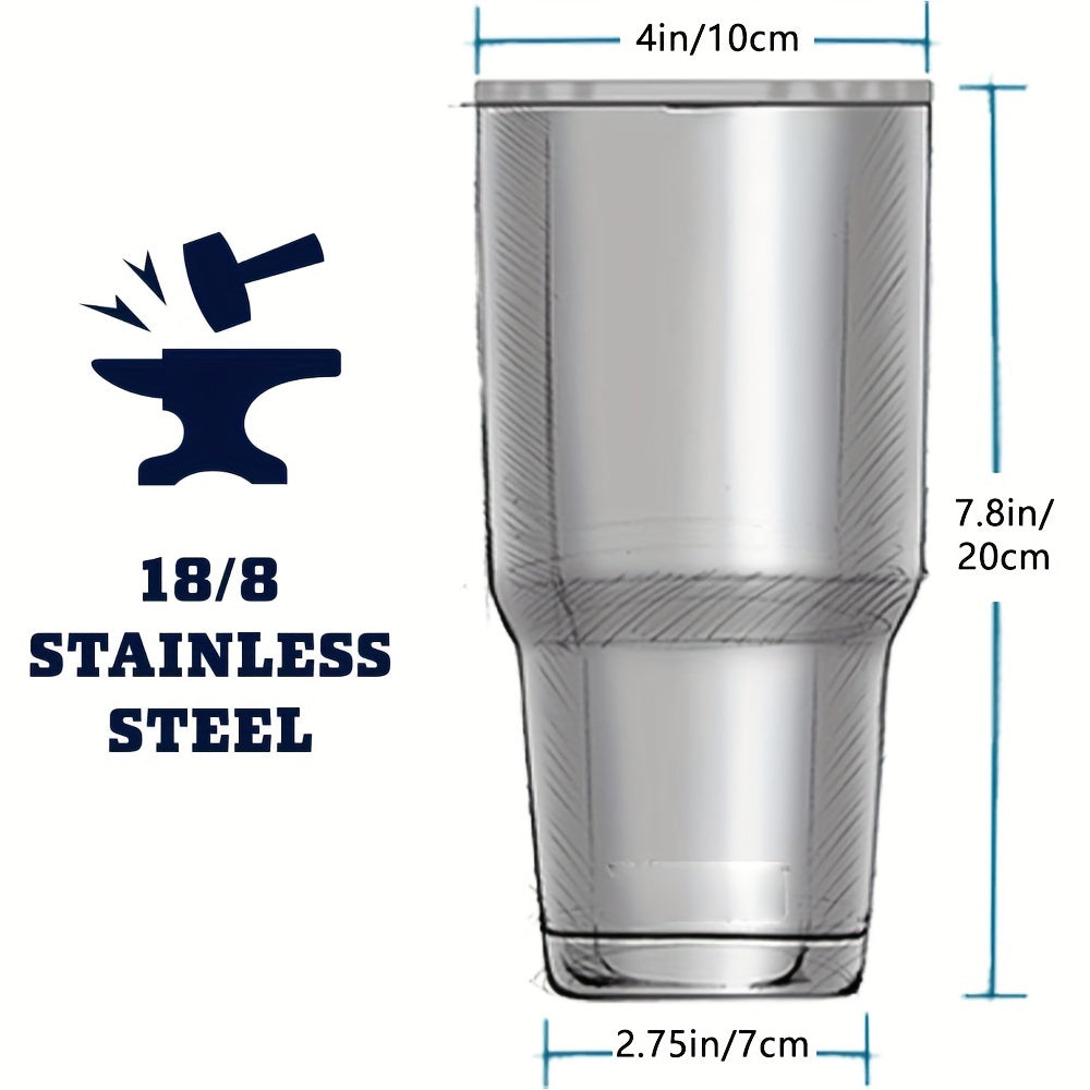30oz Stainless Steel Vacuum Tumbler with Lid
