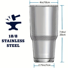 30oz Stainless Steel Vacuum Tumbler with Lid