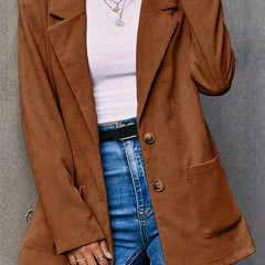 Corduroy Button Up Blazer