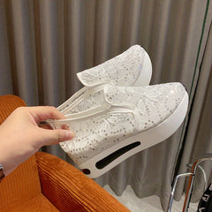Women's Mesh Slip-On Walking Shoes Comfortable Low Top Sneakers