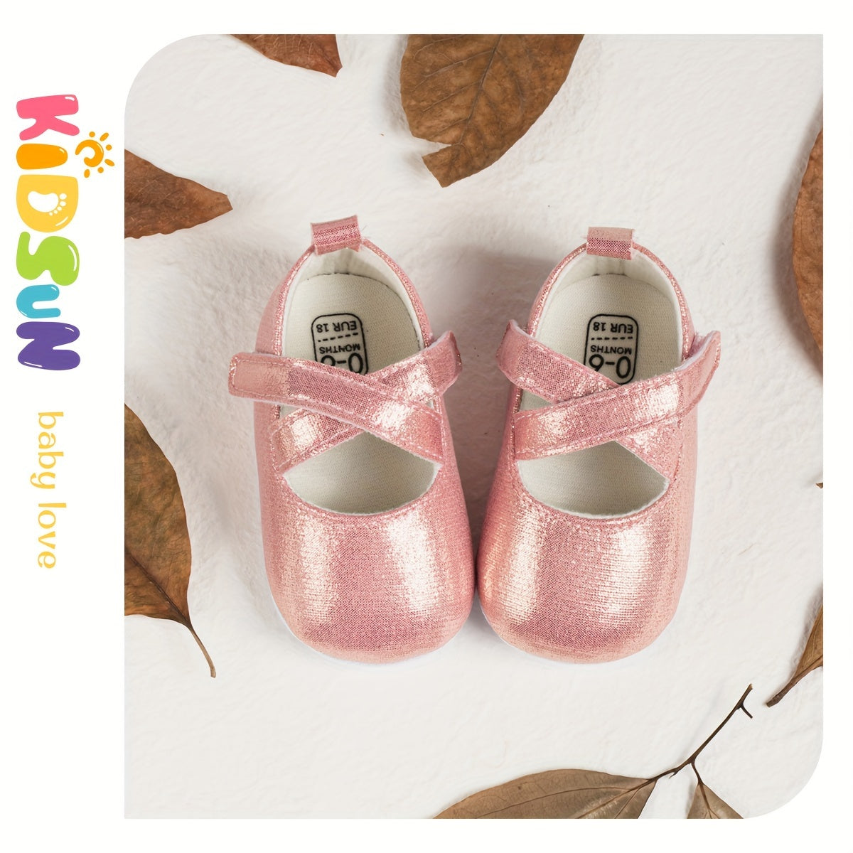 Baby Girls Ballet Shoes Breathable Lightweight Anti Slip Walking Shoes