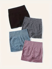 4pcs High Waist Quick Drying Yoga Shorts