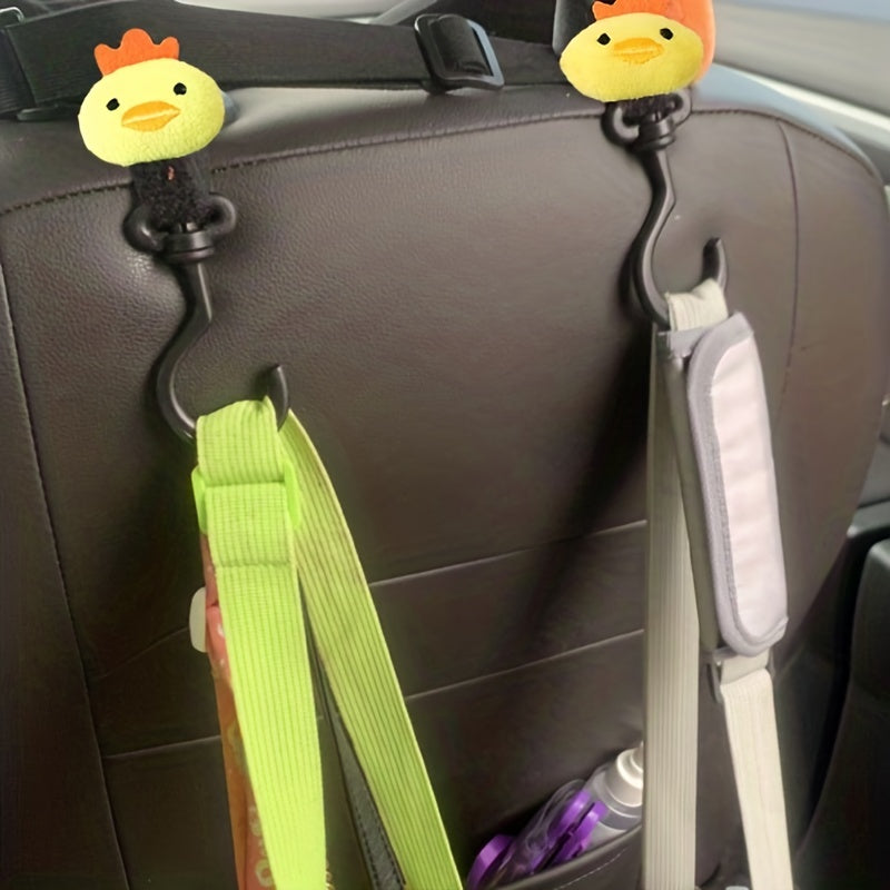 2pcs Animal Fruit Hook and Loop Stroller Hooks for Baby Car