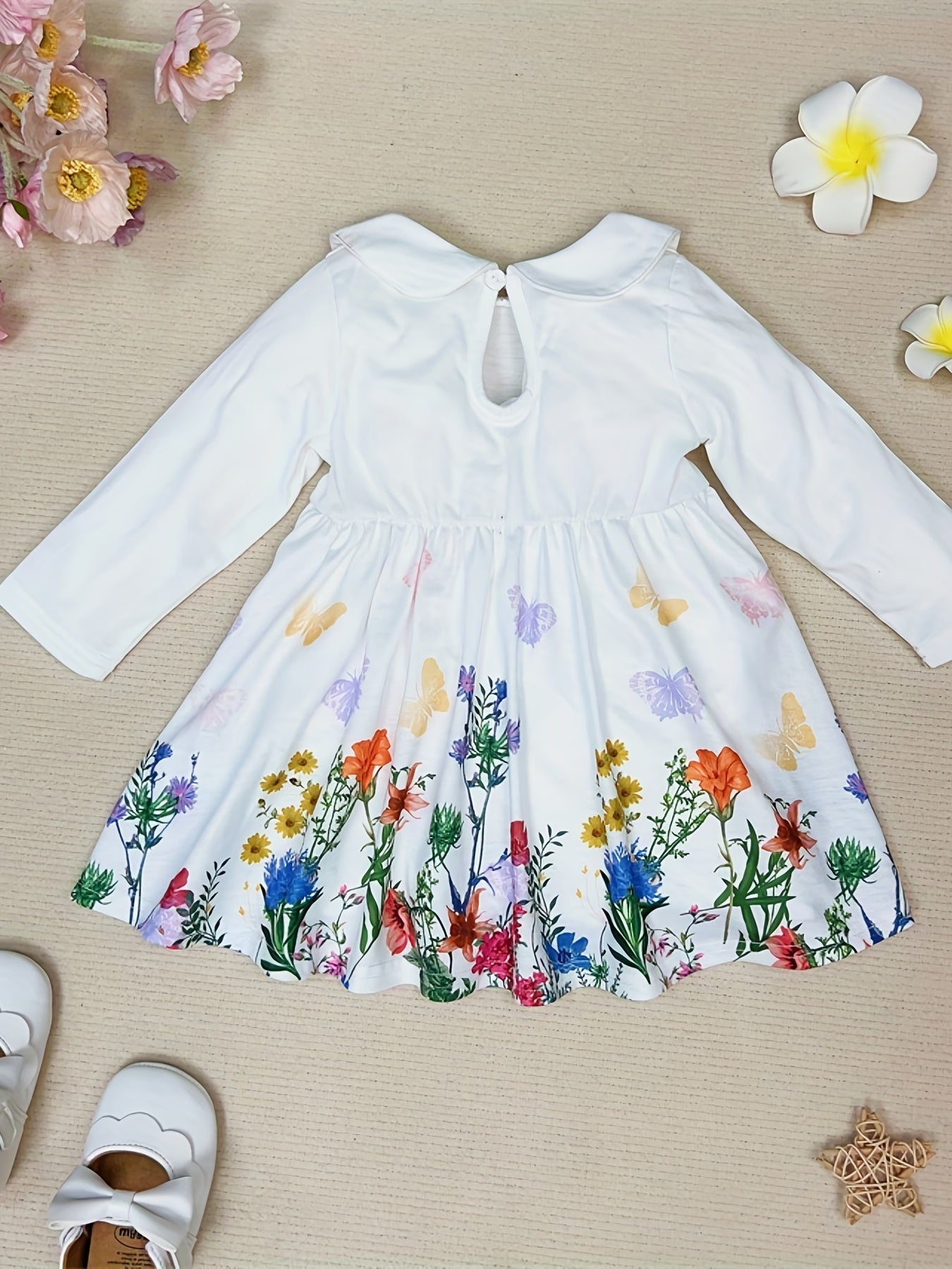 Toddler Baby Girls Floral Butterfly Graphic Dress