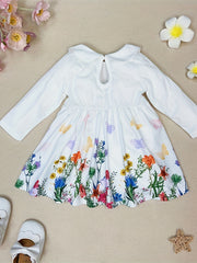 Toddler Baby Girls Floral Butterfly Graphic Dress
