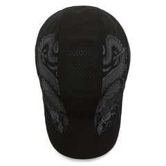 Polyester Quick-drying Dragon Print Baseball Cap Sun Protection Hat