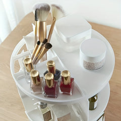 360 Rotating Makeup Organizer Carousel Spinning Holder for Cosmetics Storage