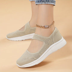Women's Breathable Mesh Sneakers Casual Ankle Strap Flat Shoes