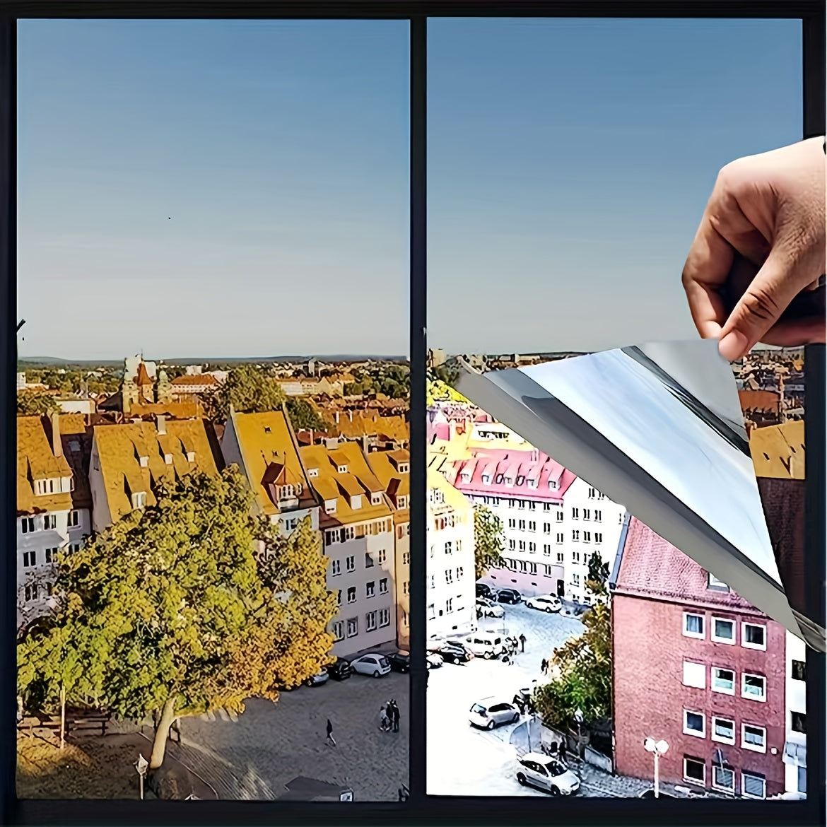 Privacy Reflective Window Film UV Protection Heat Insulation C