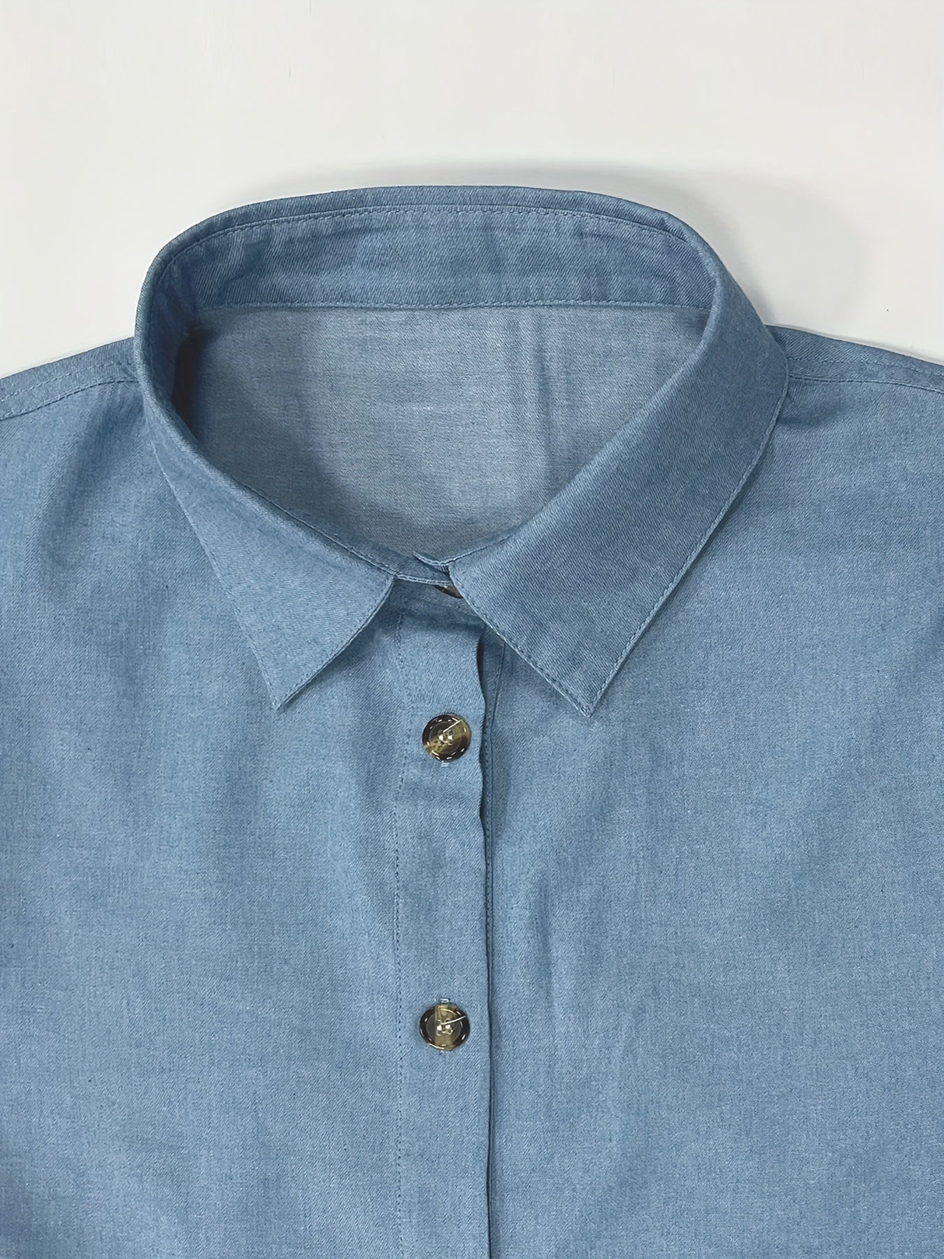 Denim Dress Women's Button Up Short Sleeve