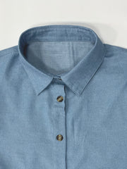 Denim Dress Women's Button Up Short Sleeve