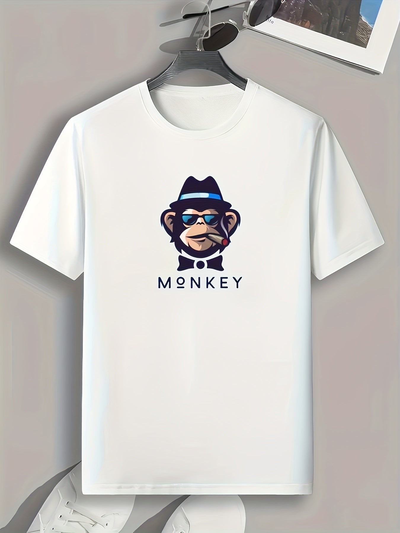 Monkey Print Men's Graphic T shirt Casual Comfy Tees For Summer Mens Clothing