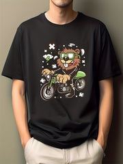 Men's Cartoon Print Hip Pop T-shirt