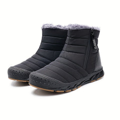 Warm Snow Boots Zipper Closure Waterproof Thermal Winter Shoes
