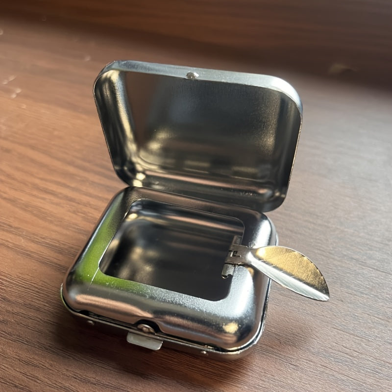 Mini Metal Ashtray Portable Small Ashtray Outdoor Pocket Ashtray