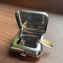 Mini Metal Ashtray Portable Small Ashtray Outdoor Pocket Ashtray
