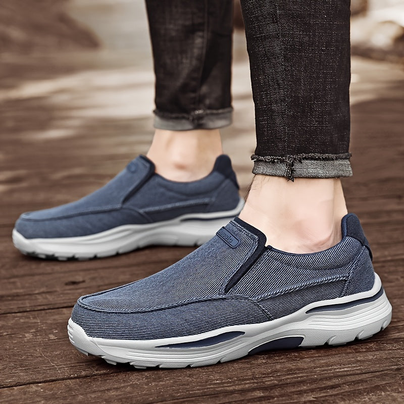 Men's Linen Slip On Walking Shoes Breathable Lightweight Loafers