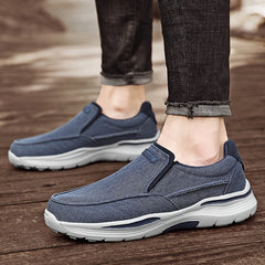 Men's Linen Slip On Walking Shoes Breathable Lightweight Loafers