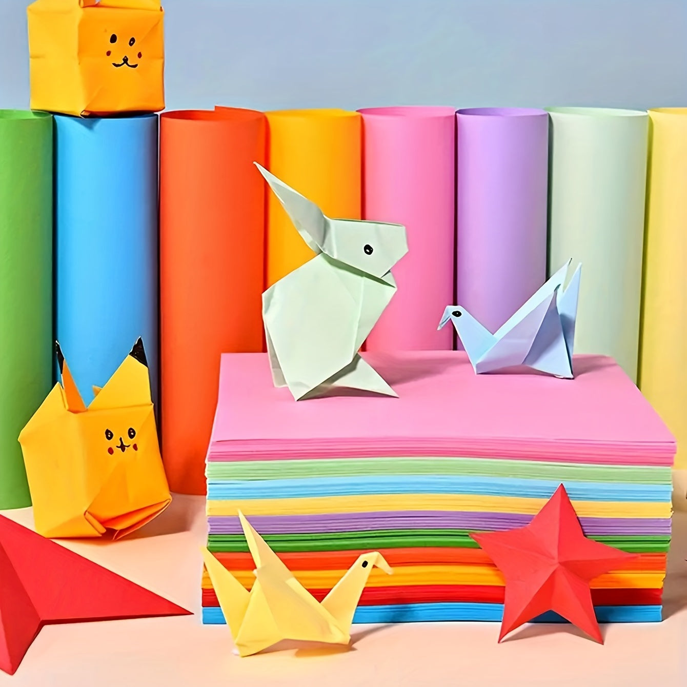 50sheets A4 Colorful Origami Copy Paper 10 Colors Optional Printing Paper