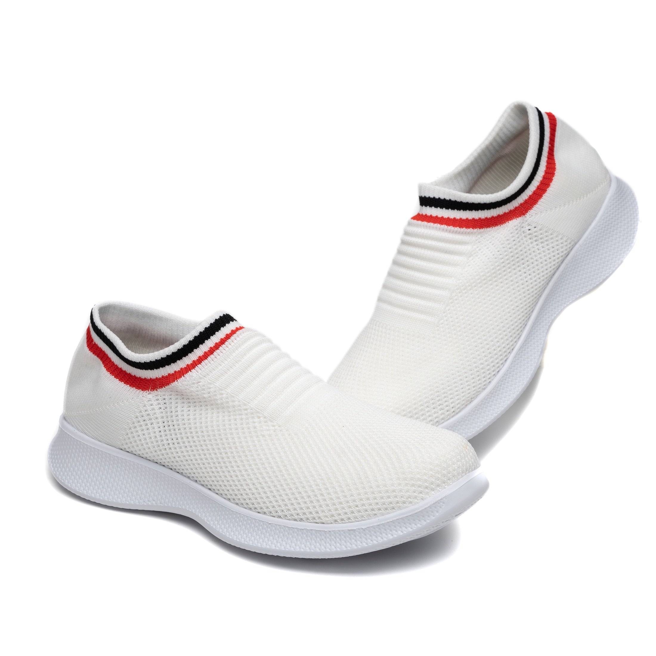 Women's Breathable Knit Sneakers Low Top Platform Shoes