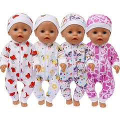 18" Onesie Hat Doll Clothes for 43Cm Dolls