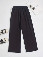 Kid Girls' Letter Tag Flare Leg Trousers for Sports Leisure