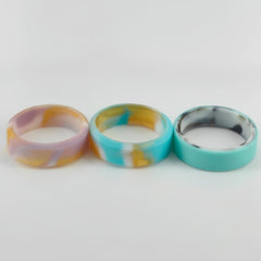 3 Pack Silicone Rings for Women and Men, Fashionable and Double-Layered Styles