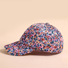 Girls Baseball Cap Floral Sun Protection Sunshade Hat for Outdoor Activities