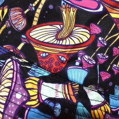 Y2K Mushroom Print Bucket Hat Hip Hop Casual Cartoon Basin Hat