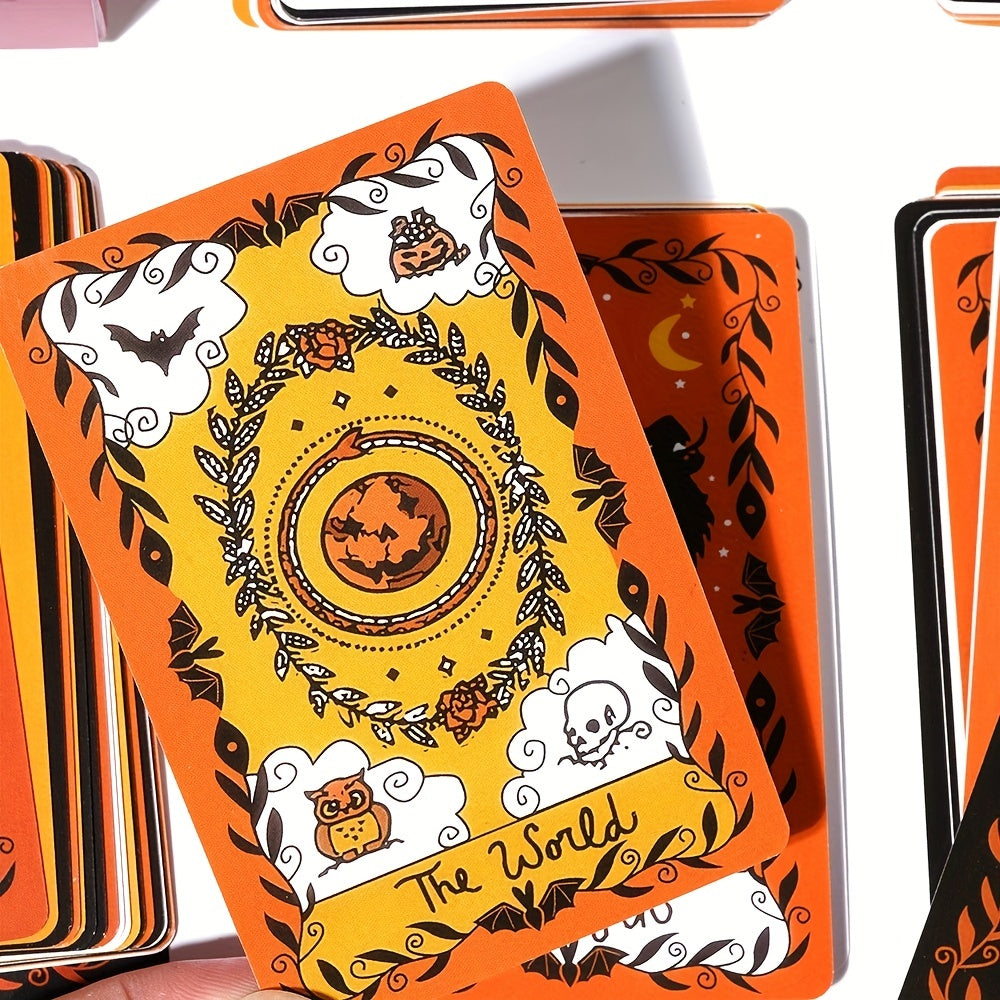 Halloween Tarot Card Deck with Game Instructions QR Code