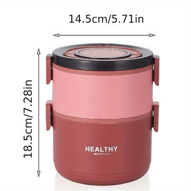 Stainless Steel Insulated Bento Box 3 Tier Lunch Box Leak Proof Salad Snack Box