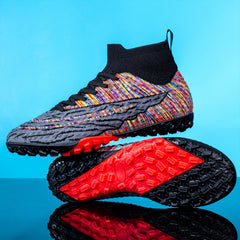 Unisex High Top Turf Soccer Shoes for Kids