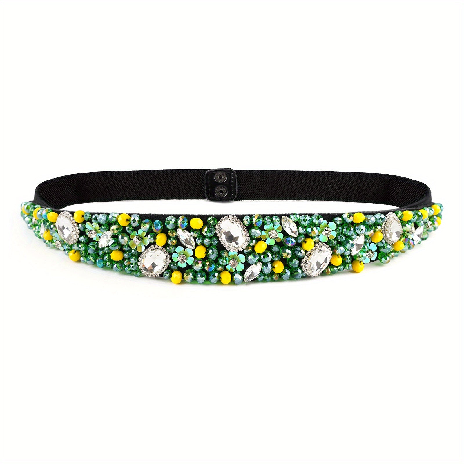 Boho Crystal Girdle Rhinestone Elastic Belt for Women