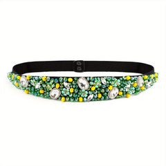 Boho Crystal Girdle Rhinestone Elastic Belt for Women
