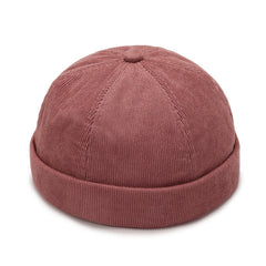 Corduroy Solid Mens Beanie Hat