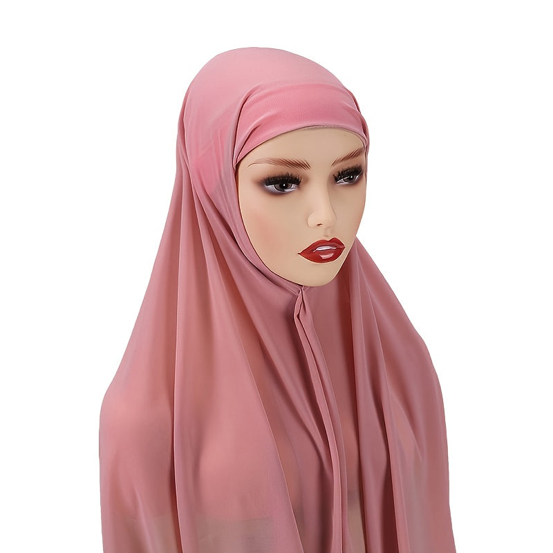 Chiffon Scarf Head Hijab Wrap Solid Shawls For Women