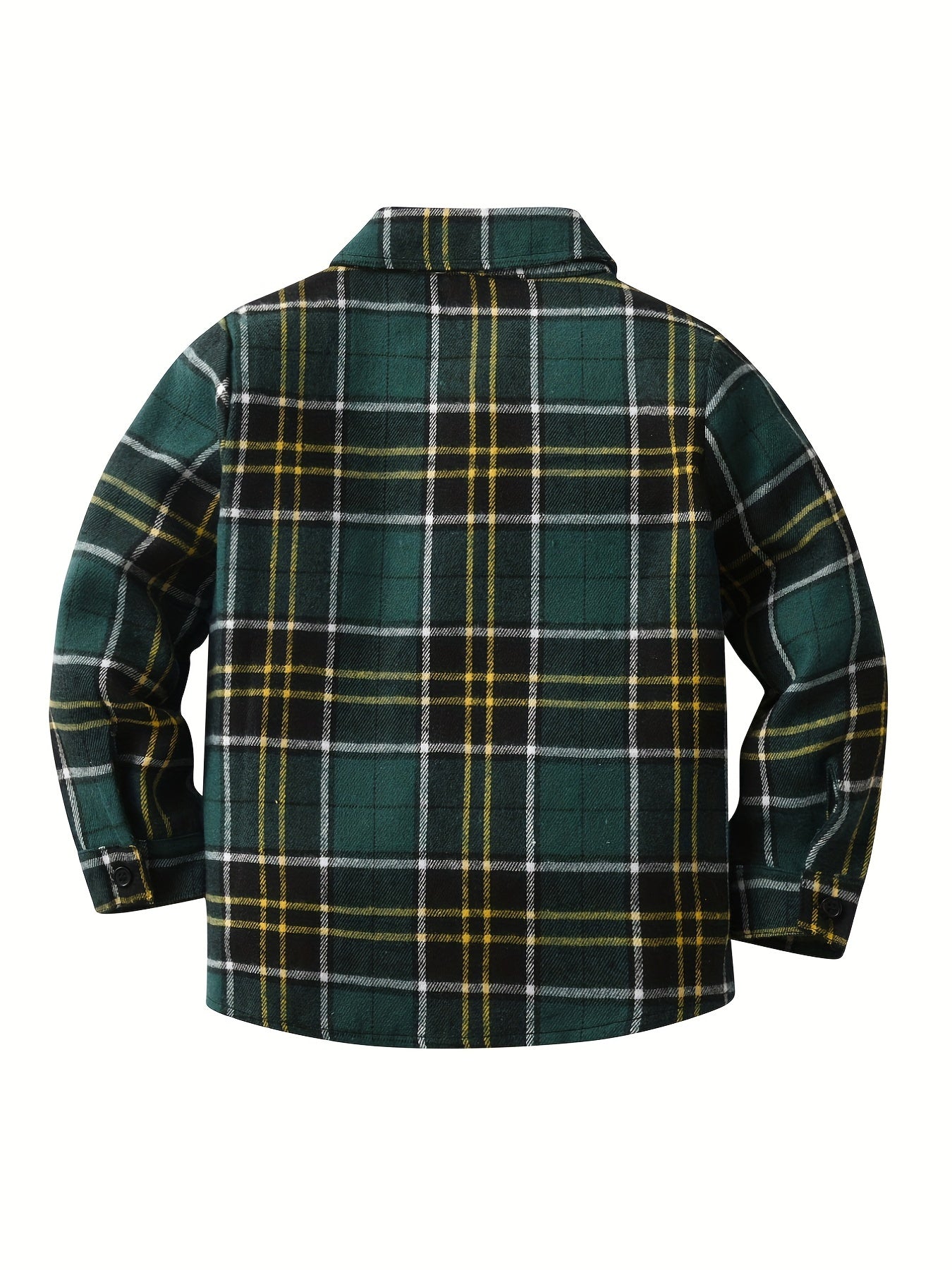 Boys Plaid Cardigan Shirts Long Sleeve Button Down Tops