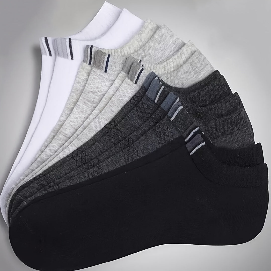 6 Pairs Thin Cotton Sports Socks Breathable Sweat Absorbing Summer Spring