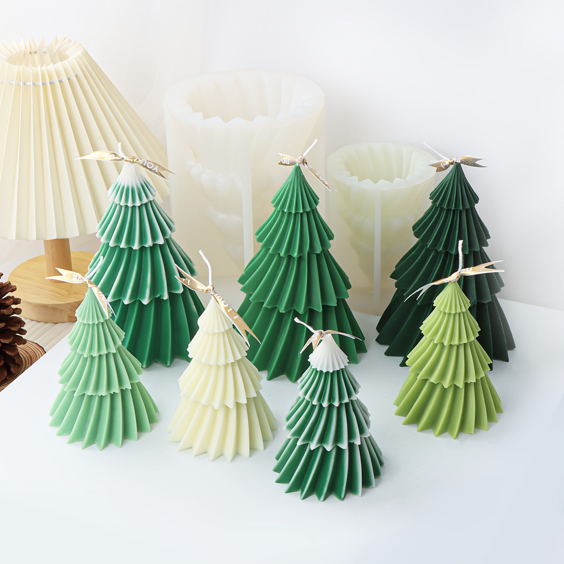 DIY Epoxy Resin Mold Origami Christmas Tree Candle Ornament