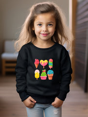 OERYUI Cartoon Ice Cream Cake Sweatshirt for Kids