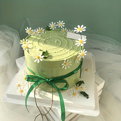 8pcs Small Daisy Cake Inserts Fondant Daisy Inserts