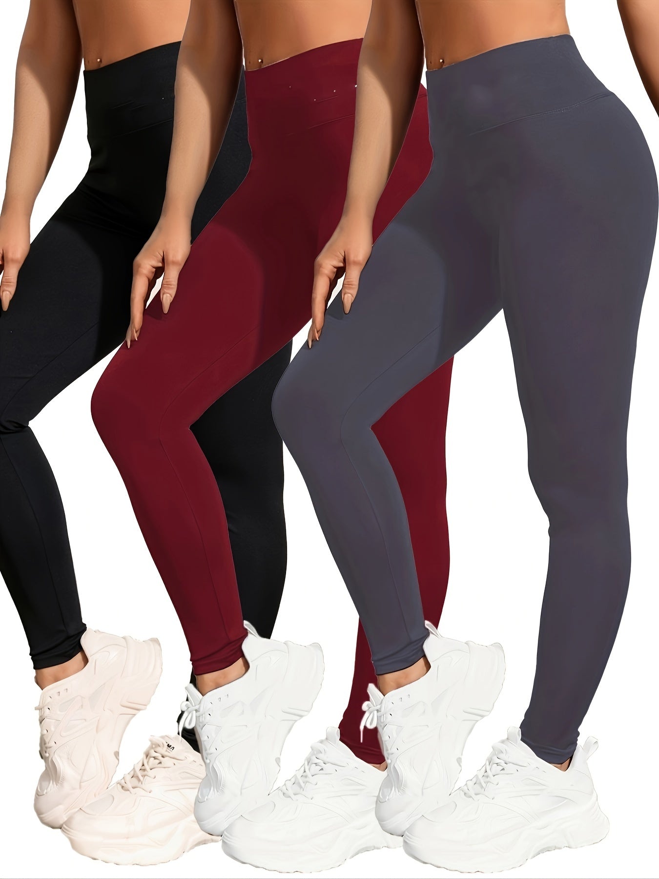 3pcs High Waist Seamless Yoga Pants Butt Lifting Leggings