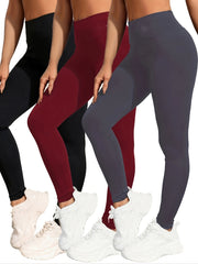 3pcs High Waist Seamless Yoga Pants Butt Lifting Leggings
