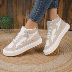 Women's High Top Lace Up Platform Sneakers